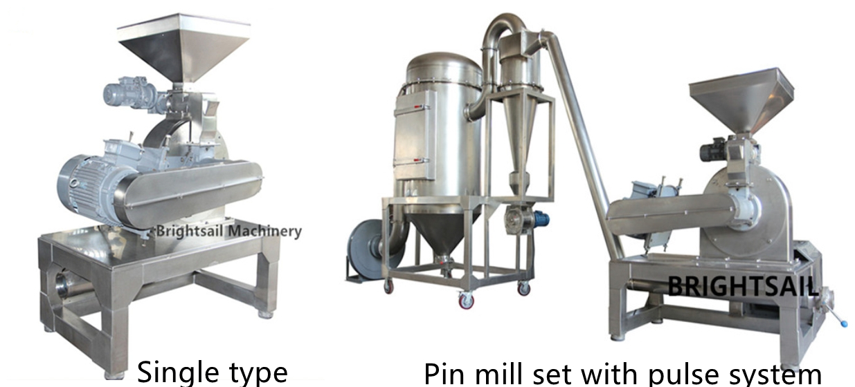 What is a pin mill machine used for?